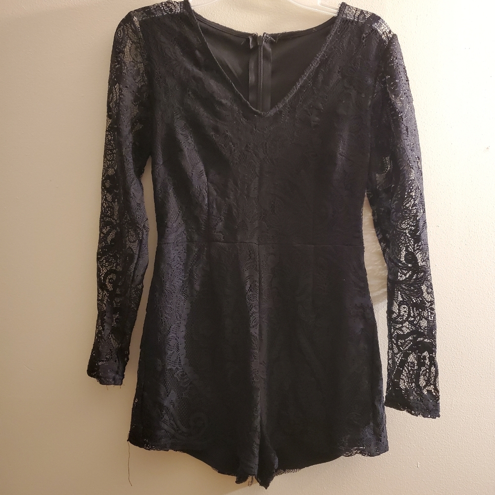 Black Lace Romper